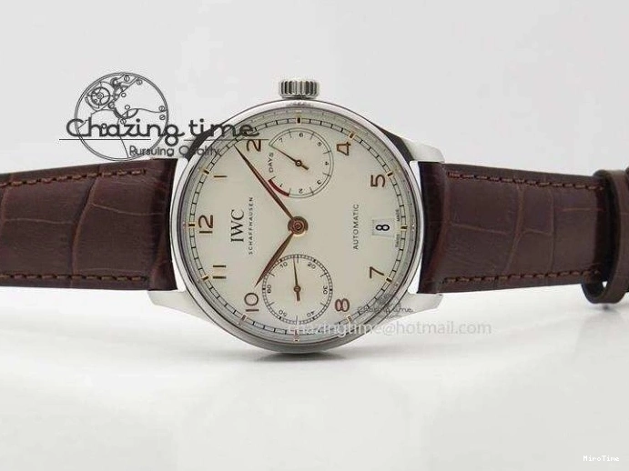 MIROTIME 0706 MoistureWicking Portuguese Real PR IW500704 ZF 1:1 Best Edition On Brown Leather Strap A52010 V 7311